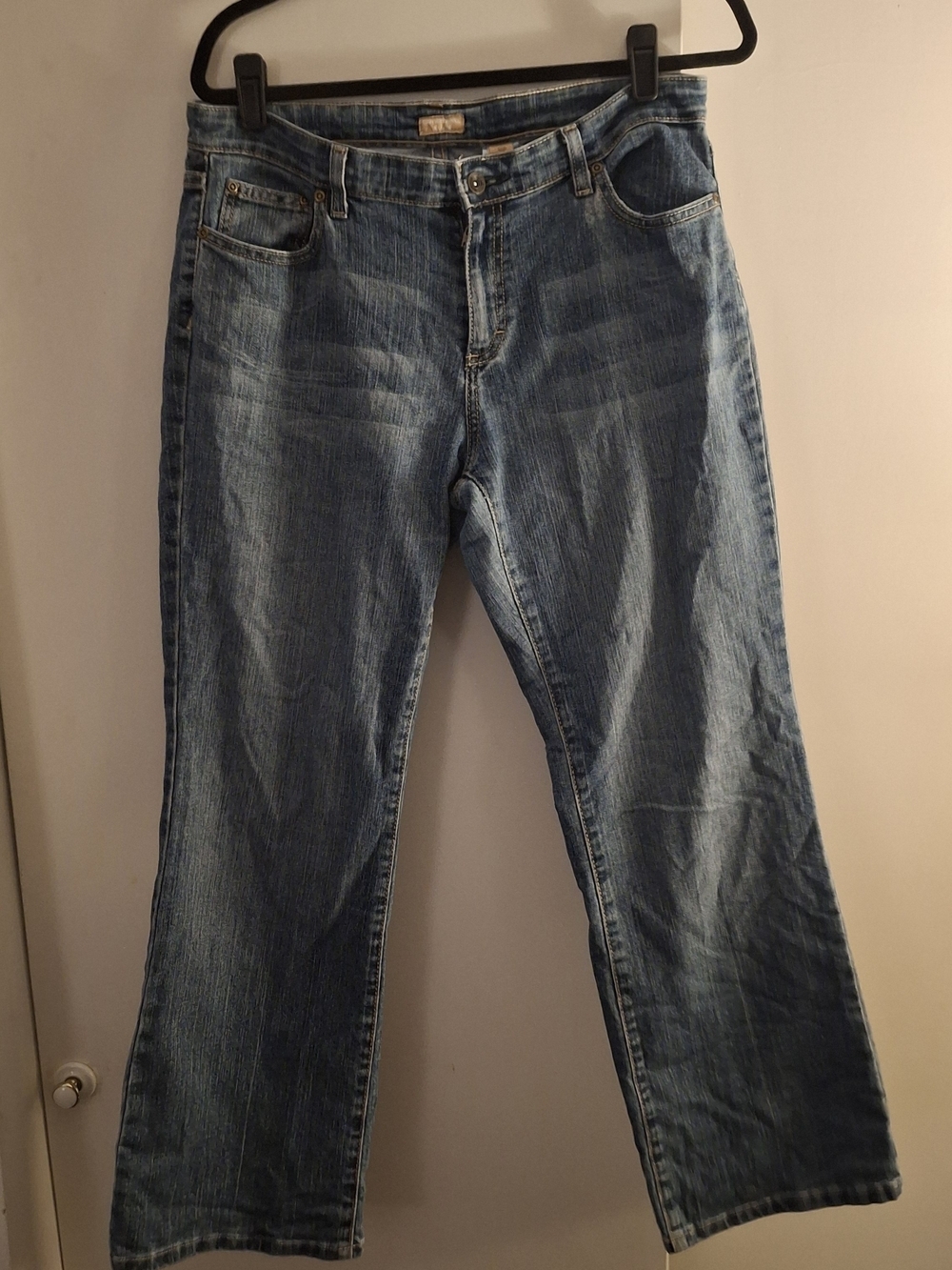 Canyon River Blues Women's Light Wash Distressed Flare Jeans